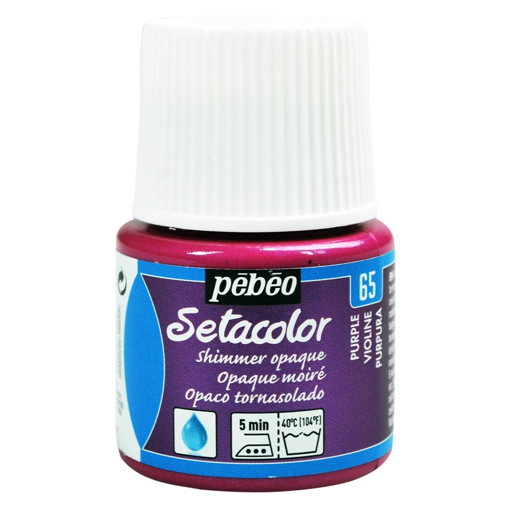 Pebeo - Setacolor Fabric & Textile Paint - Opaque Shimmer - Purple - 45ml