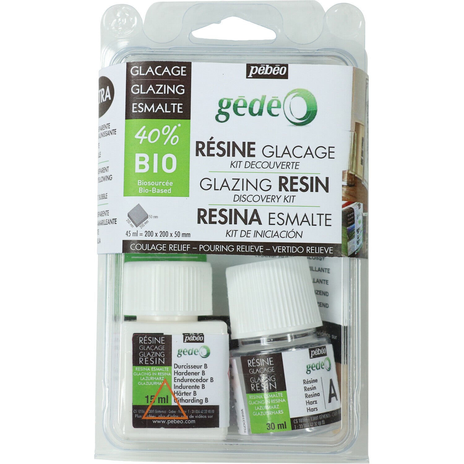Pebeo - Gedeo - Glazing Bio Resin Discovery Kit 45ml