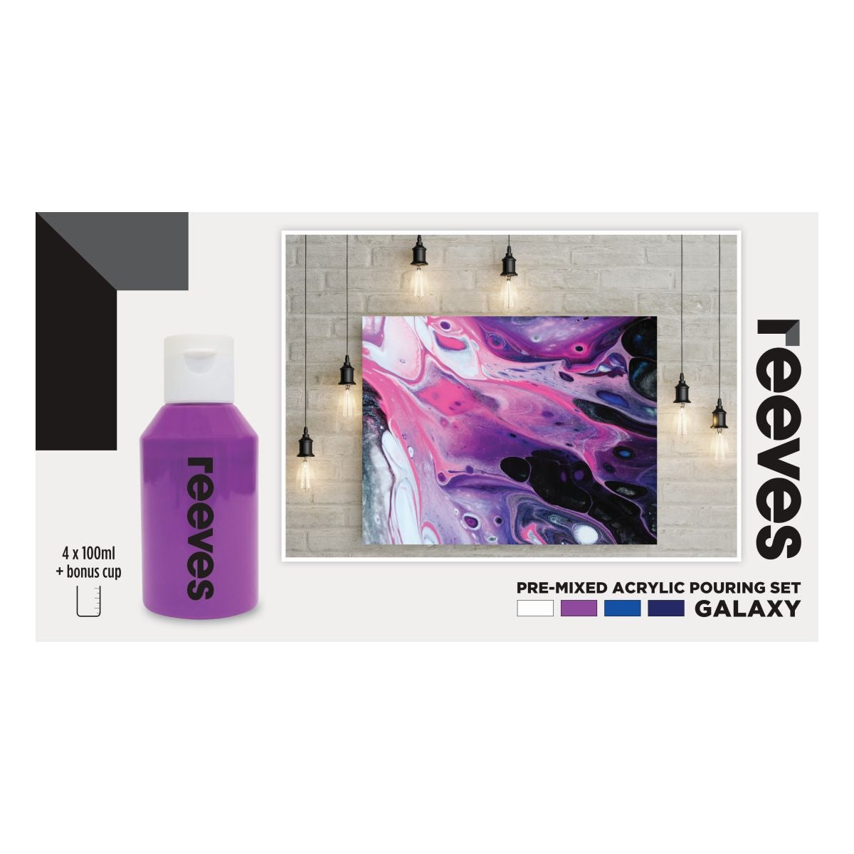 Reeves - Pre-Mixed Pouring Acrylic Paint Set - Galaxy