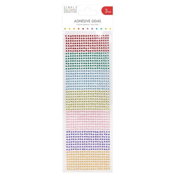 Simply Creative 3mm Adhesive Gems - 1080pk Simply Creative 3mm Adhesive Gems - 1080pk