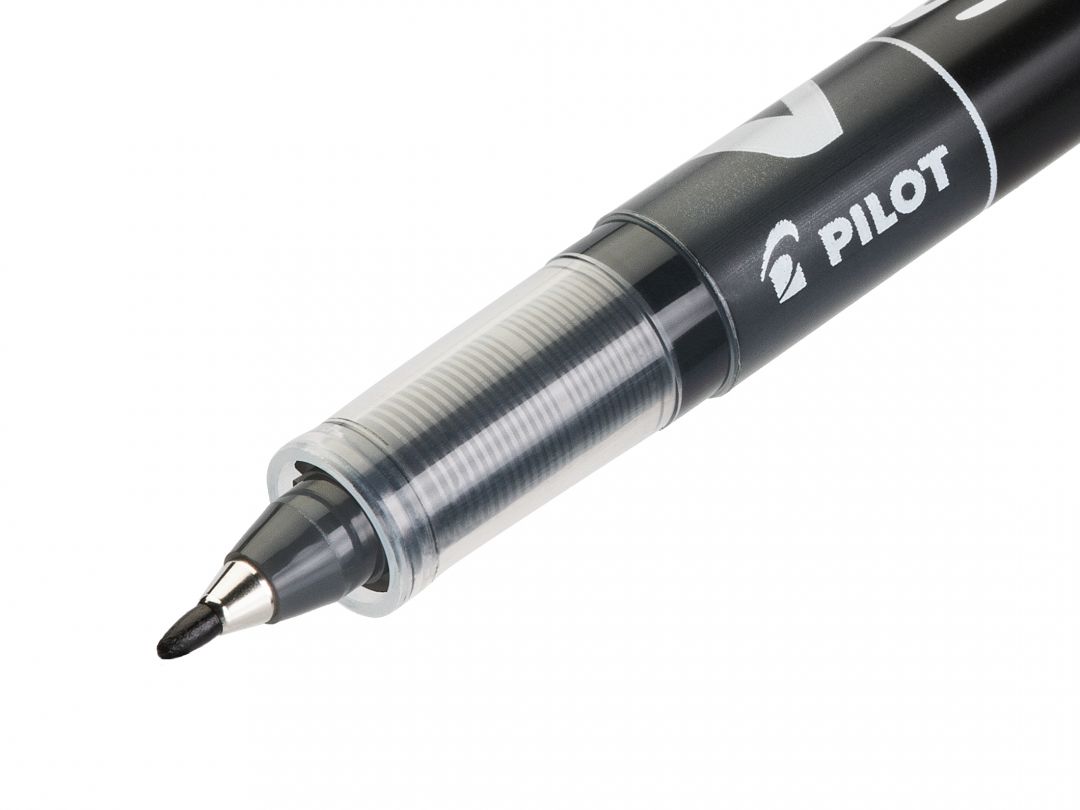 Pilot V-Sign Pen - Fineliner Marker pen - Black - Medium Tip for signing Artwork