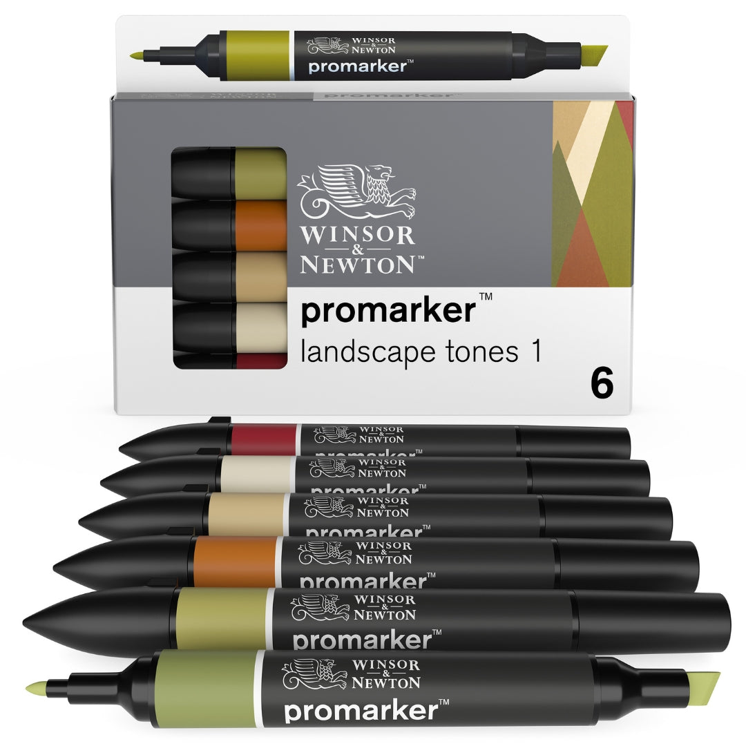 Winsor & Newton - 6x paysage - Promarker Set No1