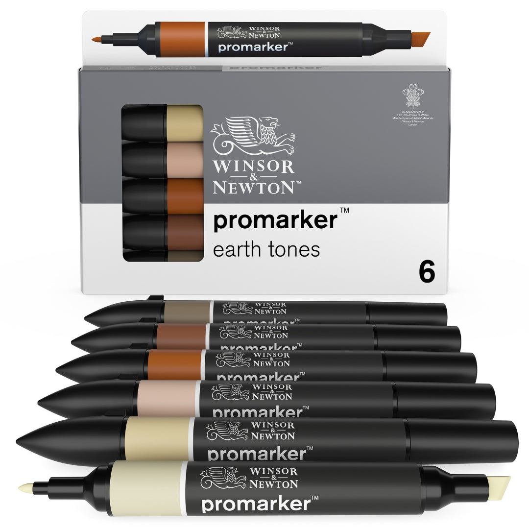 Winsor & Newton - 6x Earthtones- promarker -sets