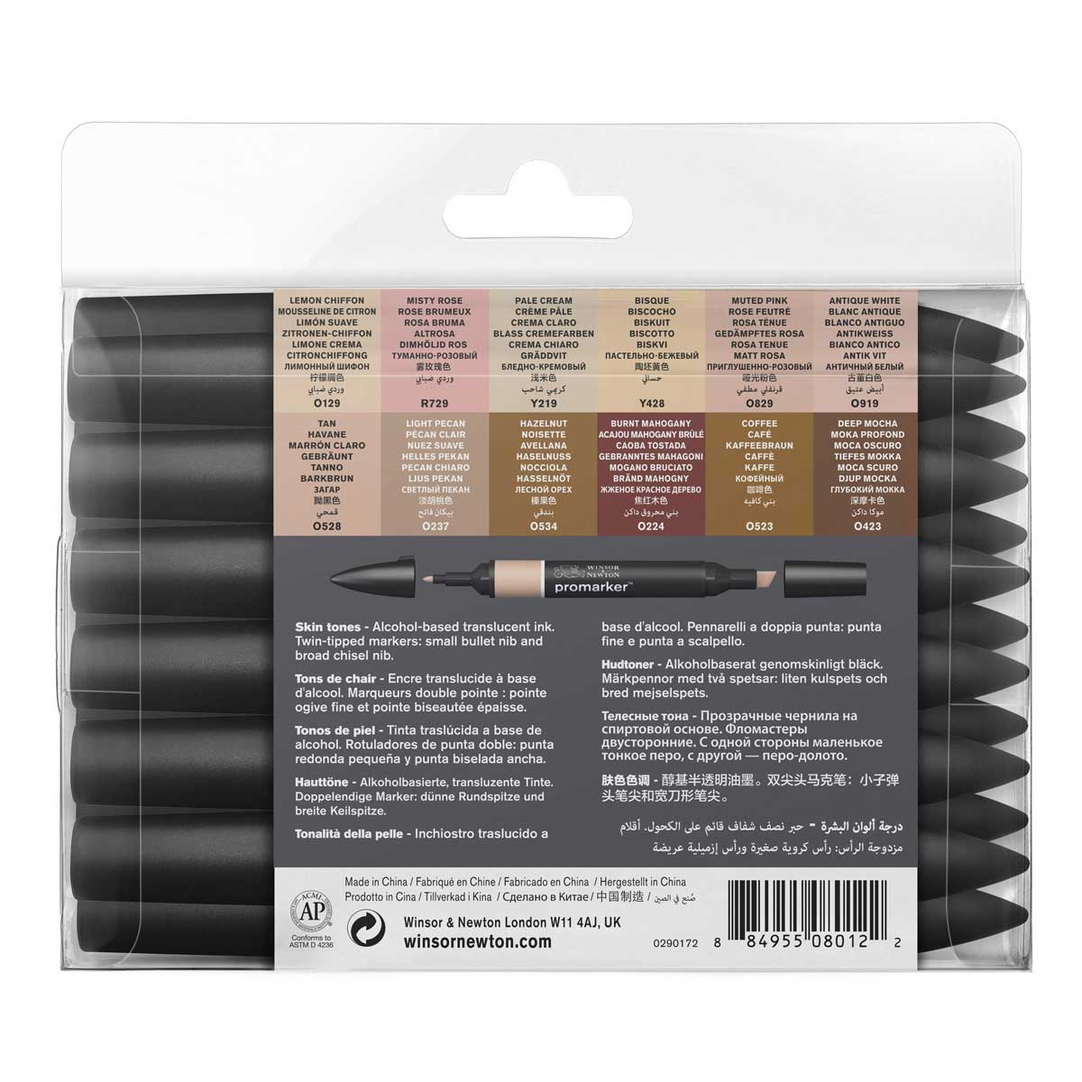 Winsor & Newton - Promarker 12+1 set huidtinten