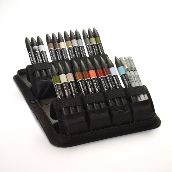 Winsor & Newton - ProMarker Mixed Set Interiors Wallet 25+1