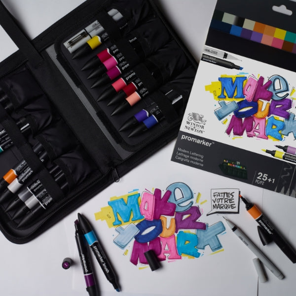Winsor & Newton - ProMarker Mixed Set Modern Lettering Wallet 25+1