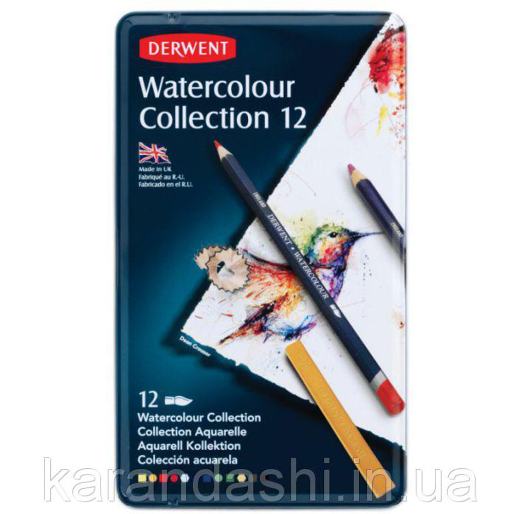 Derwent - Collection 12 Tin - Watercolour
