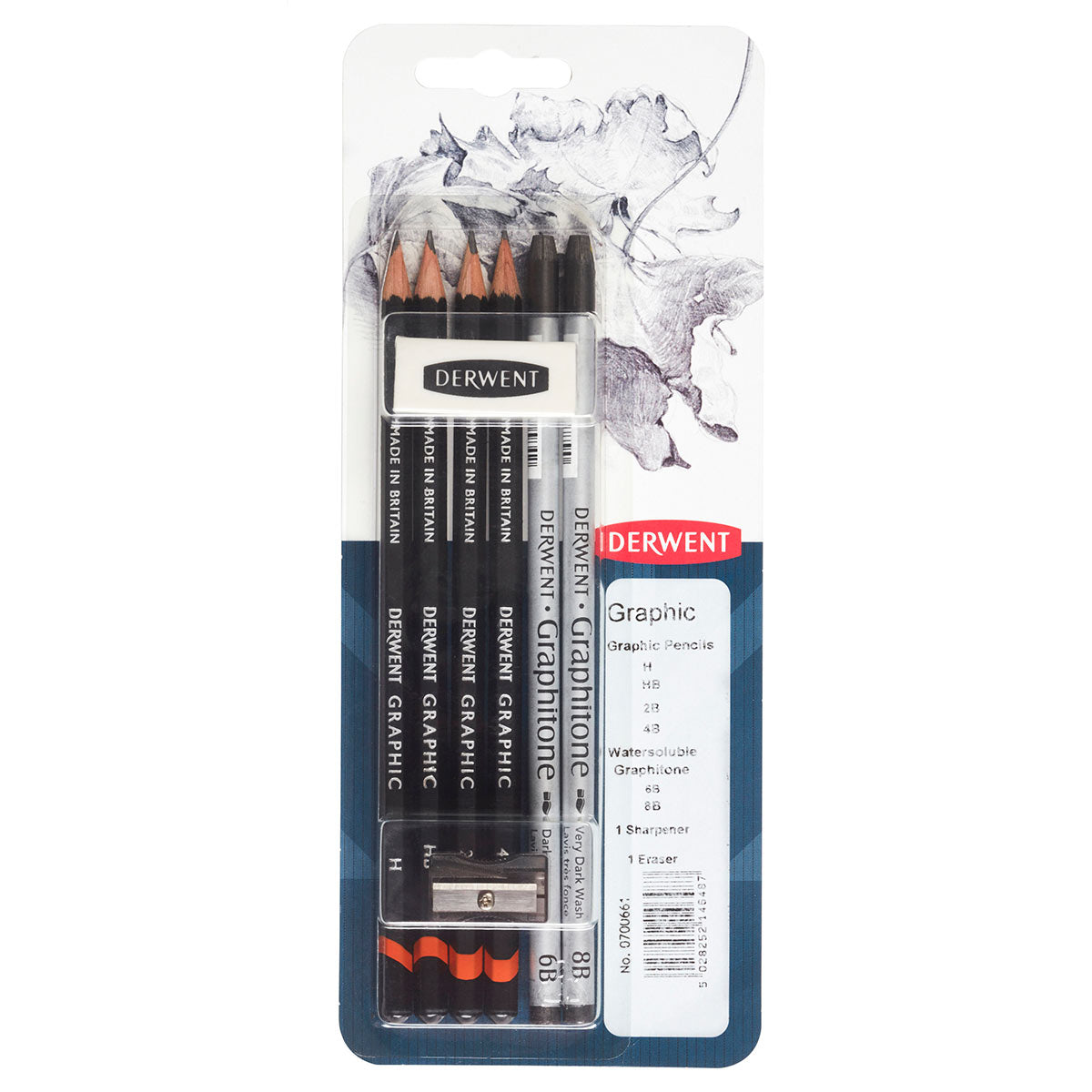 Derwent - Mixed Media Blister 8 Pack - ensemble de crayons graphiques