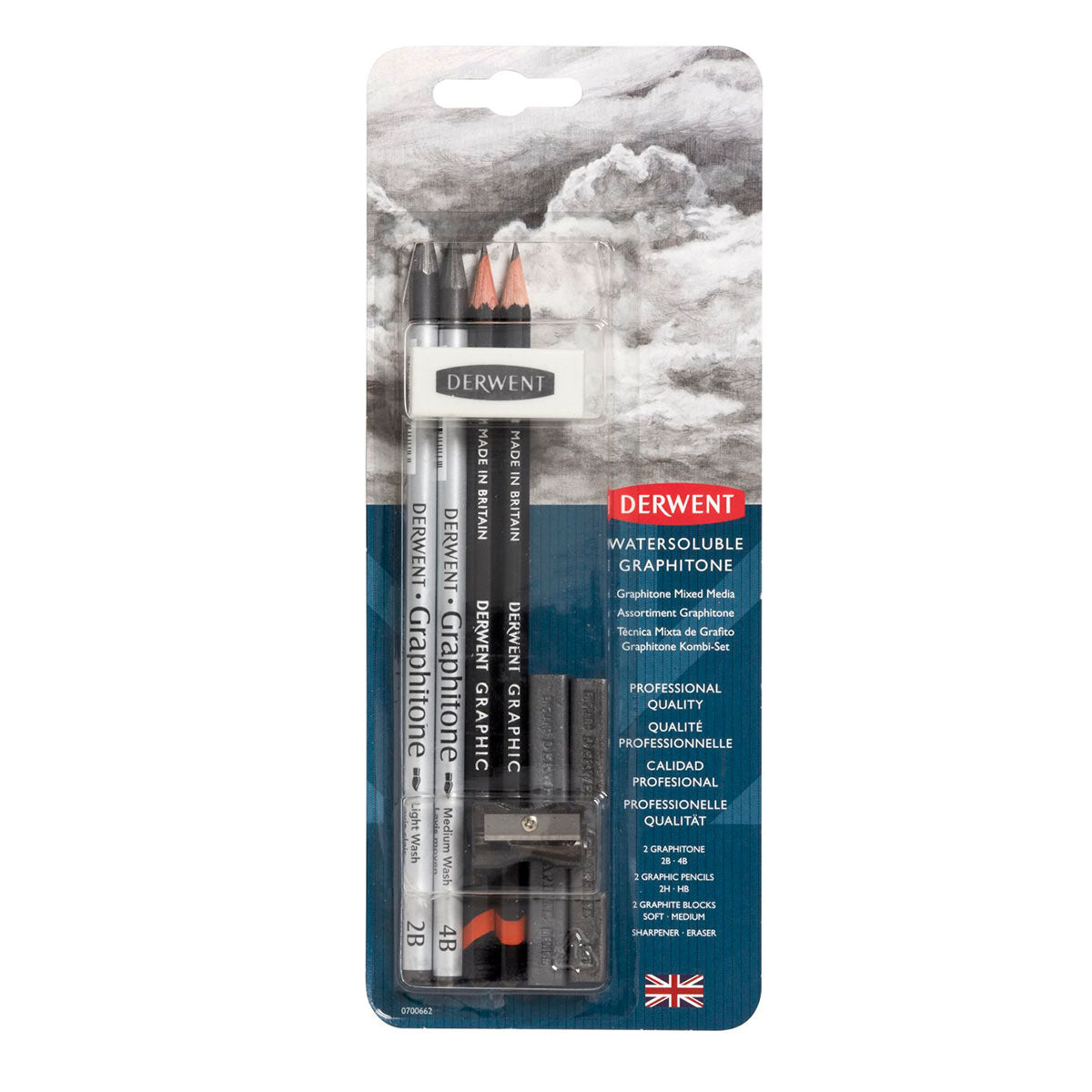 Derwent - Graphitone Watersoluble Sketching crayons mix médias pack.