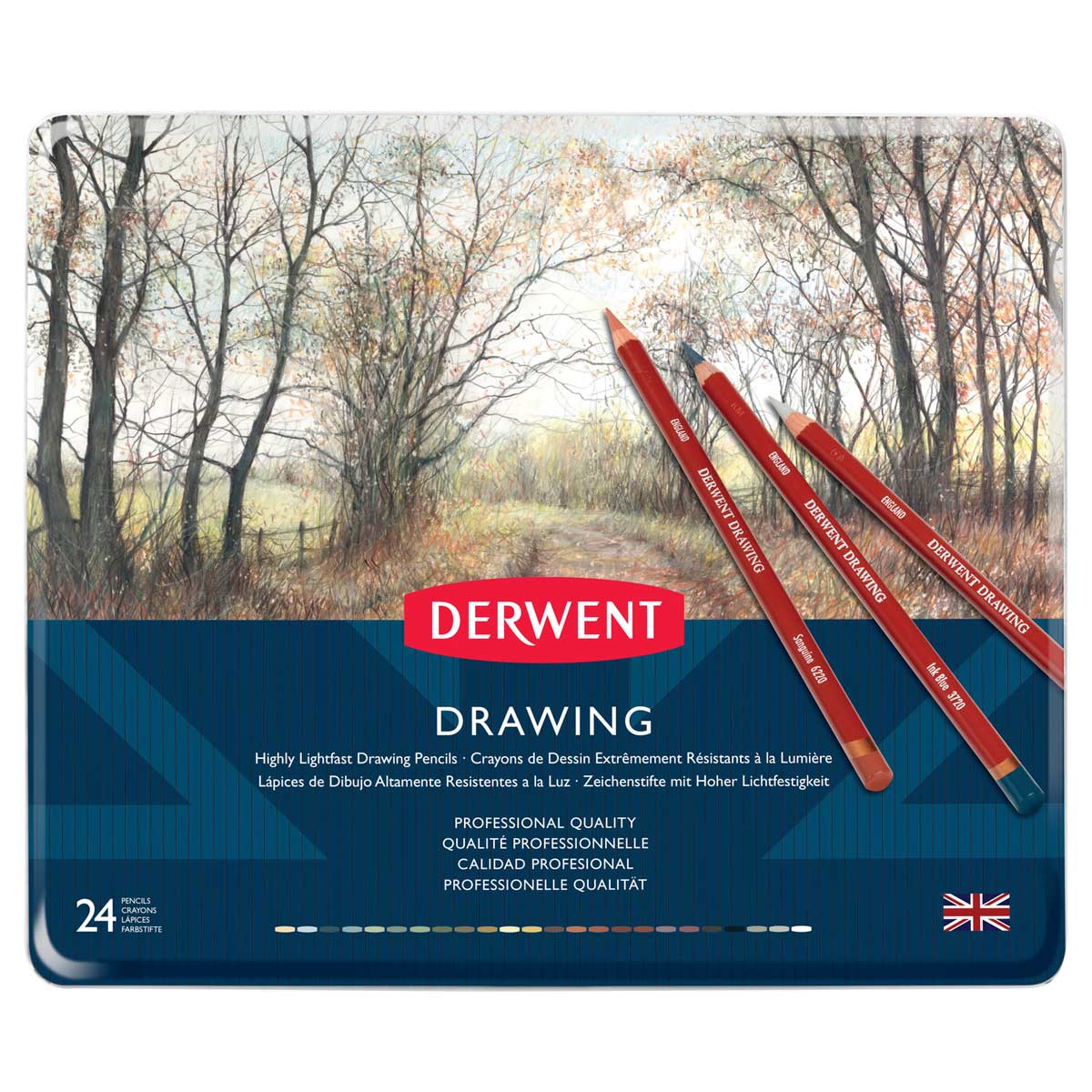 Derwent - Drawing Pencil - 24 Tin