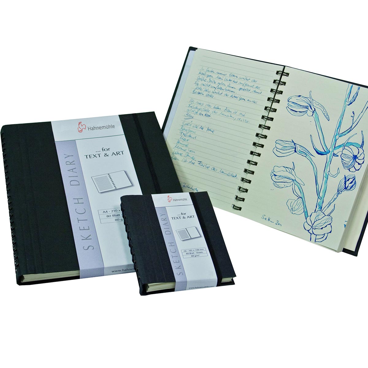 Hahnemuhle - Sketch -Tagebuch - A6 120GSM - 60 Blätter - Schwarz