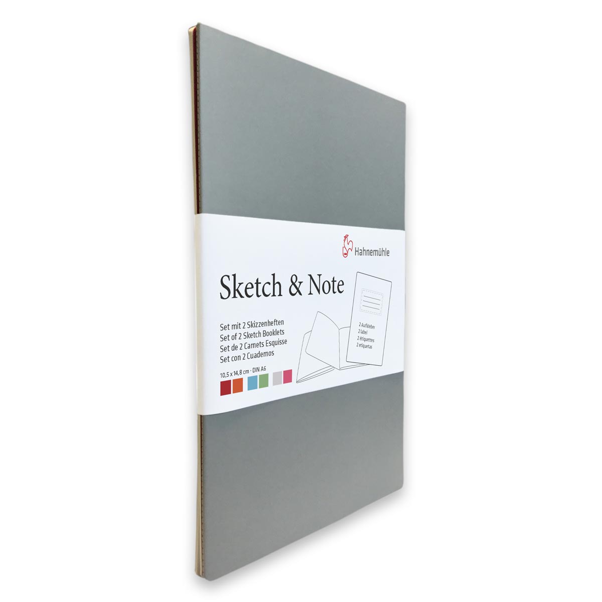 Hahnemuhle - 2x Sketch and Note Pads 125GSM Grey und Pink A6