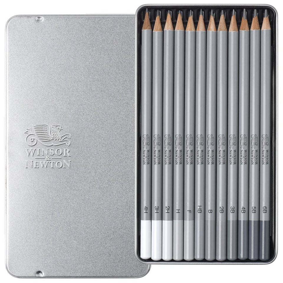 Winsor & Newton - Graphic Pencil Tin 12x Assorted