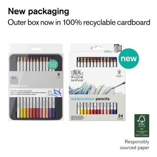 Winsor & Newton - Watercolour Pencil Tin 24x Assorted