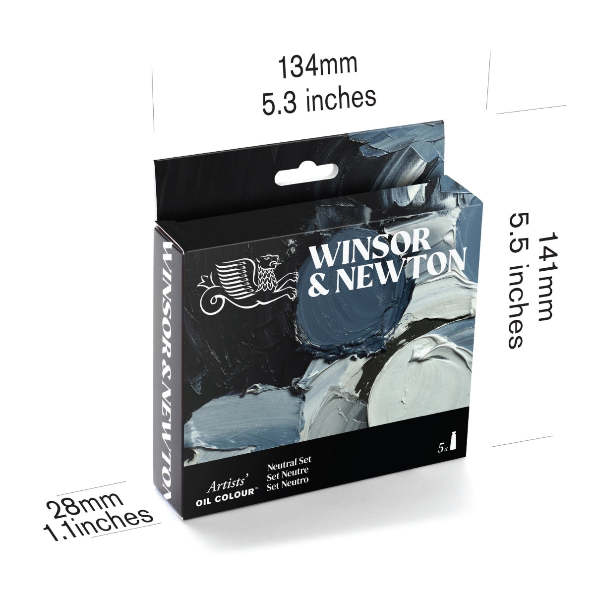 Winsor and Newton - Artists' Oil Colour - 5x37ml Tubes - Neutral Set