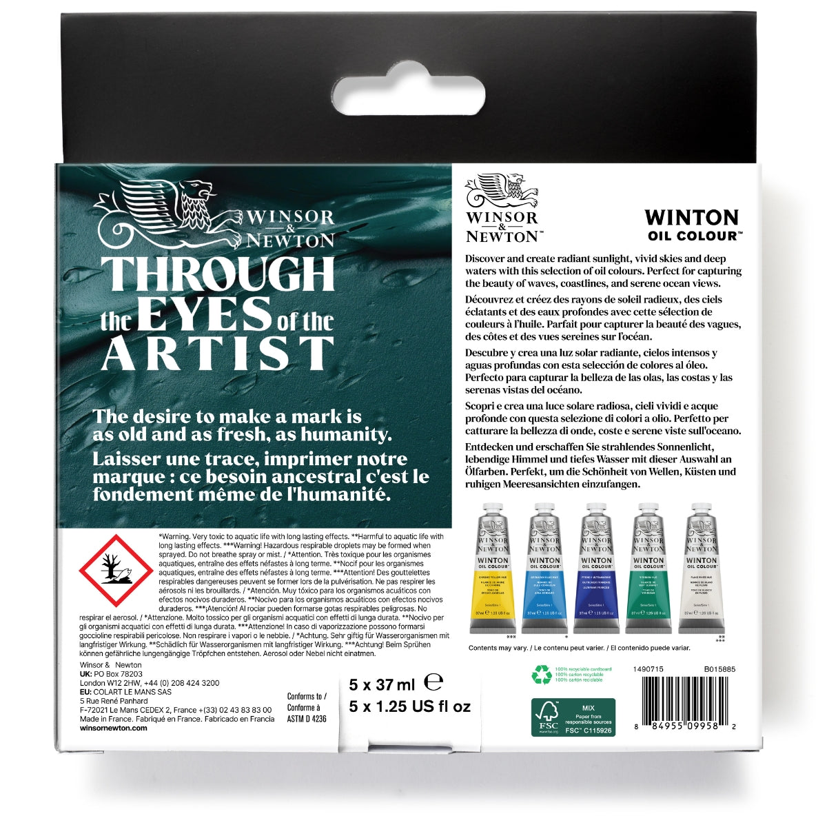 Winsor and Newton - Winton Oil Colour - 5x37ml - Seascape Set