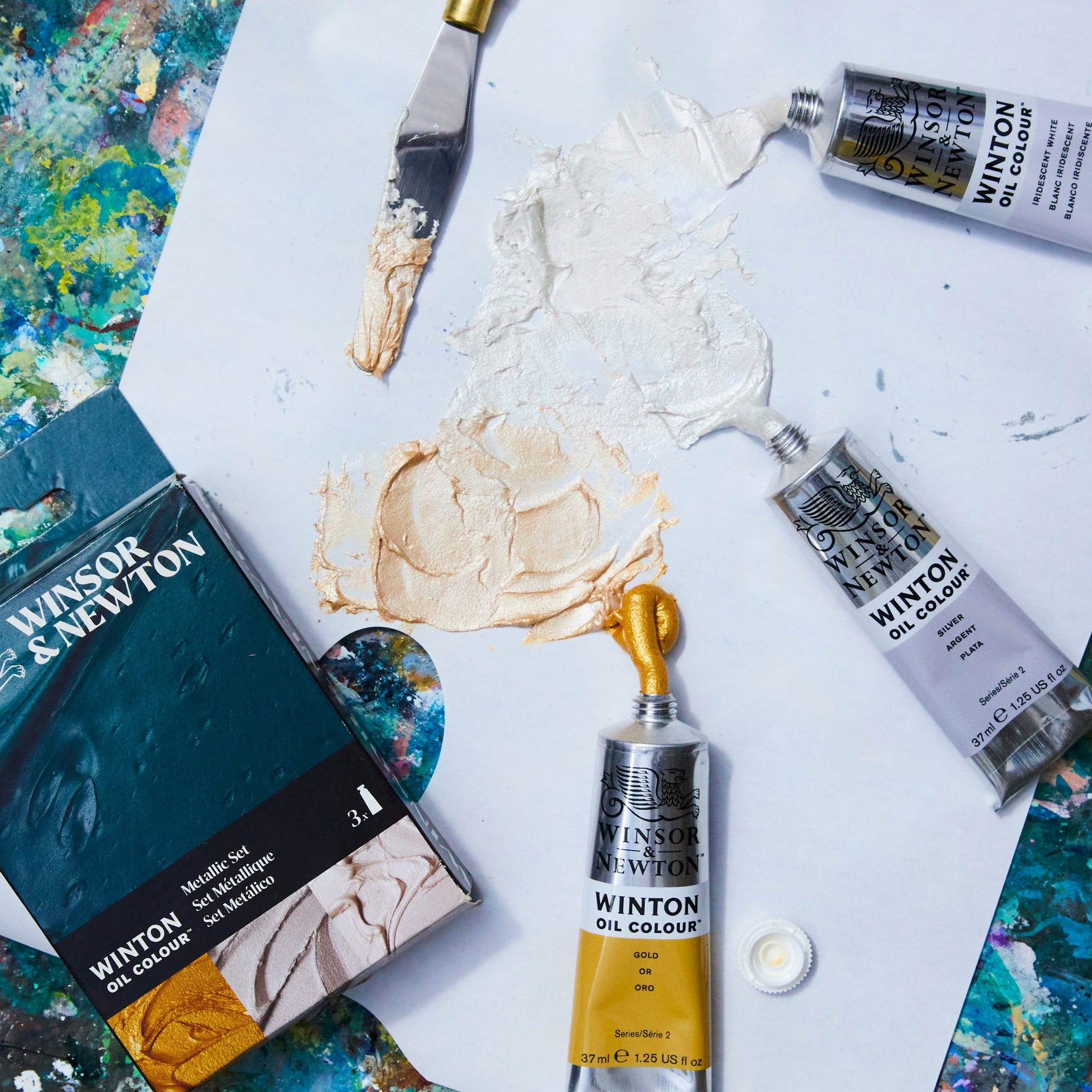 Winsor and Newton - Winton Oil Colour - 3x37ml - Metallic set