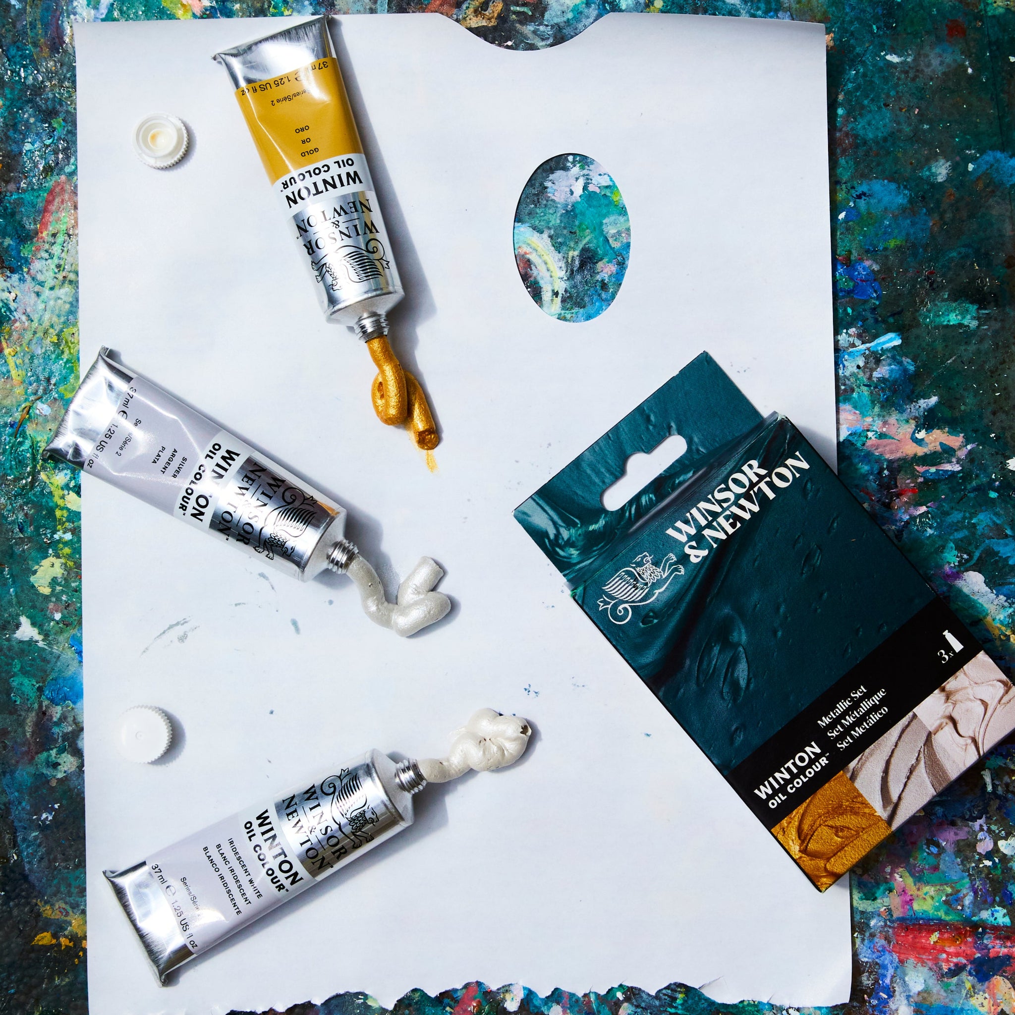 Winsor and Newton - Winton Oil Colour - 3x37ml - Metallic set