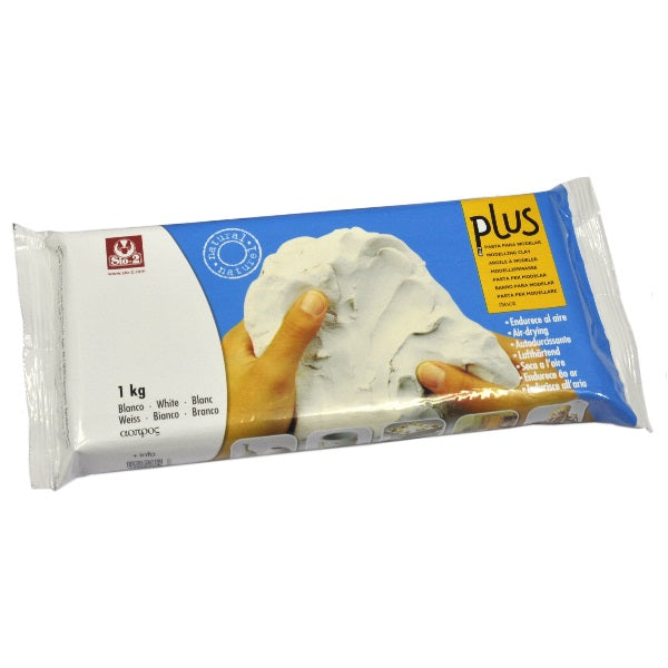 SIO Plus - argilla ad asciugatura dell'aria - 1 kg - bianco