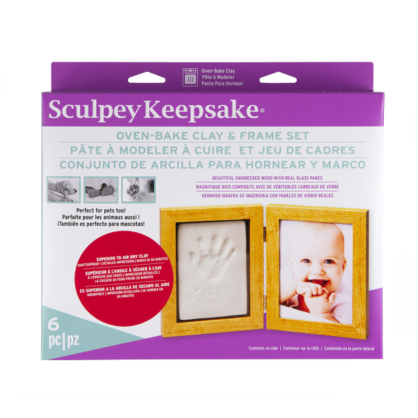Sculpey -  Clay  Handprint Keepsake - White