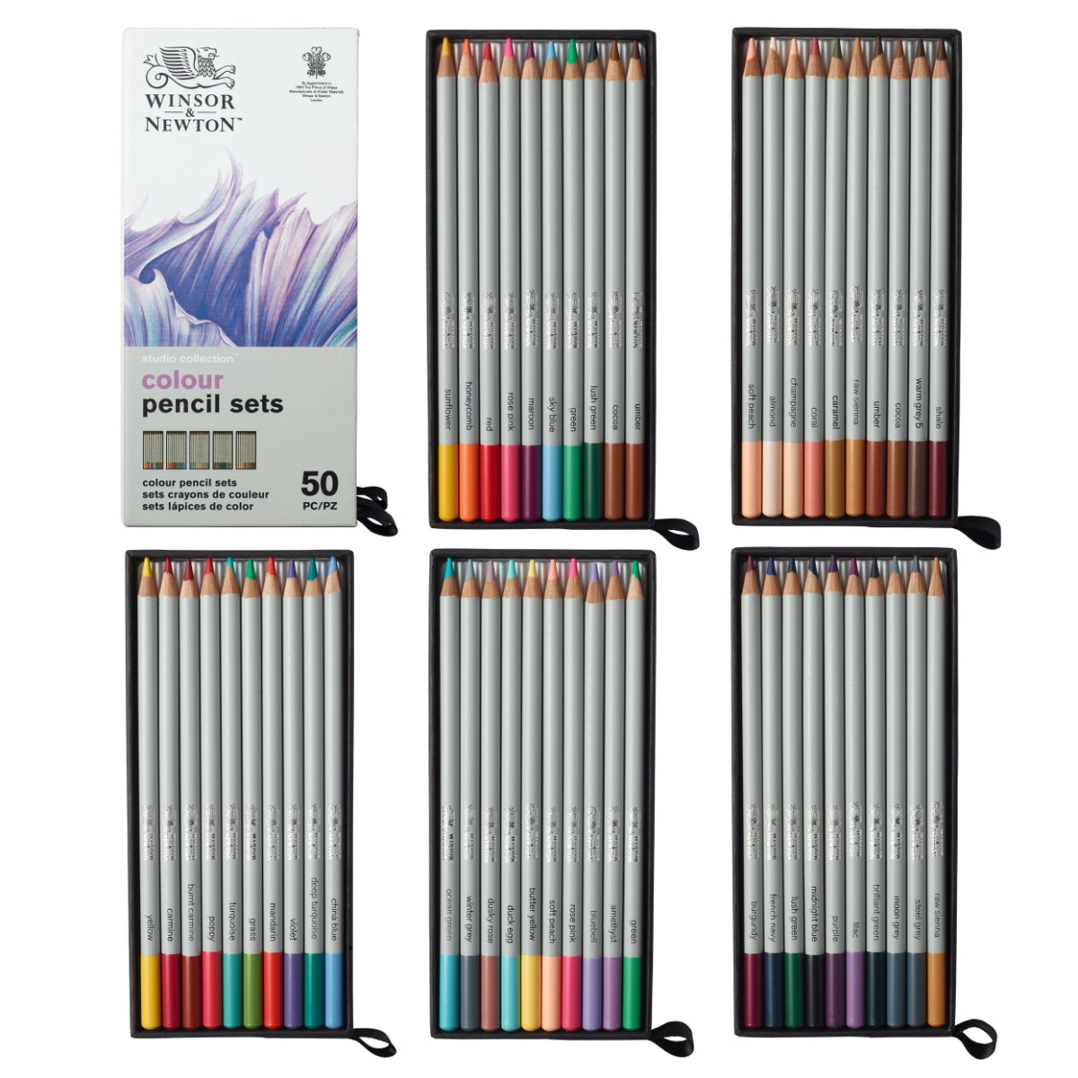 Winsor Newton - Studio Collection Colour Pencils Set of 50