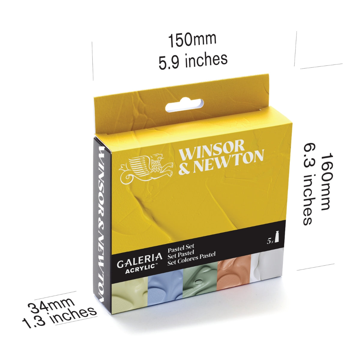 Winsor and Newton - Galeria Acrylic 5x60ml Tubes Pastel Set
