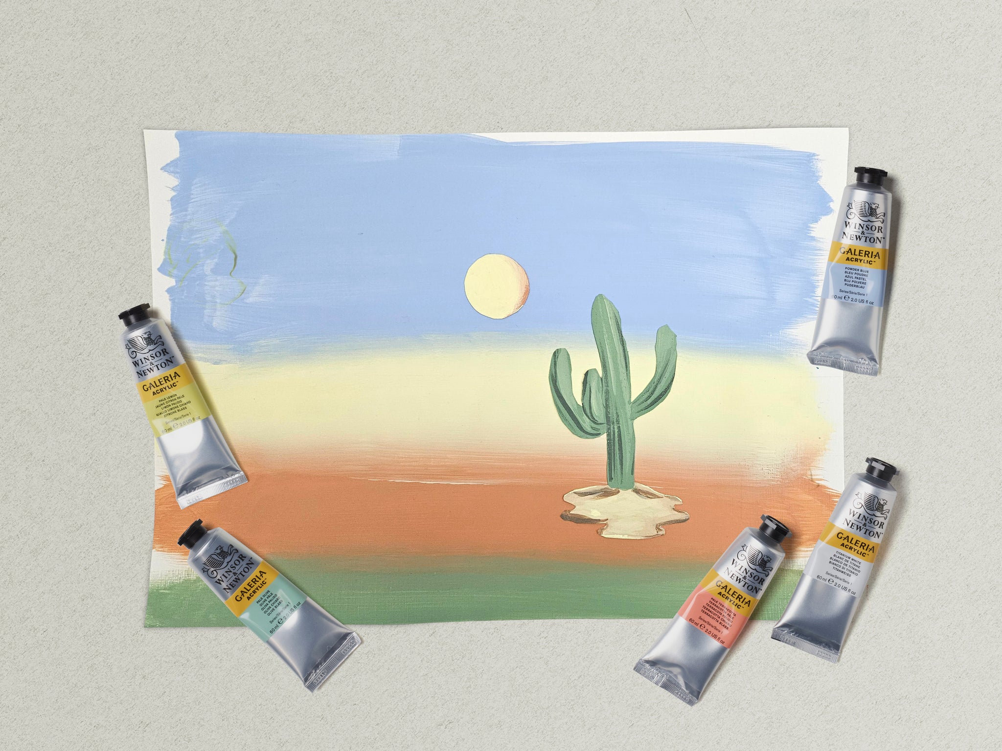 Winsor and Newton - Galeria Acrylic 5x60ml Tubes Pastel Set
