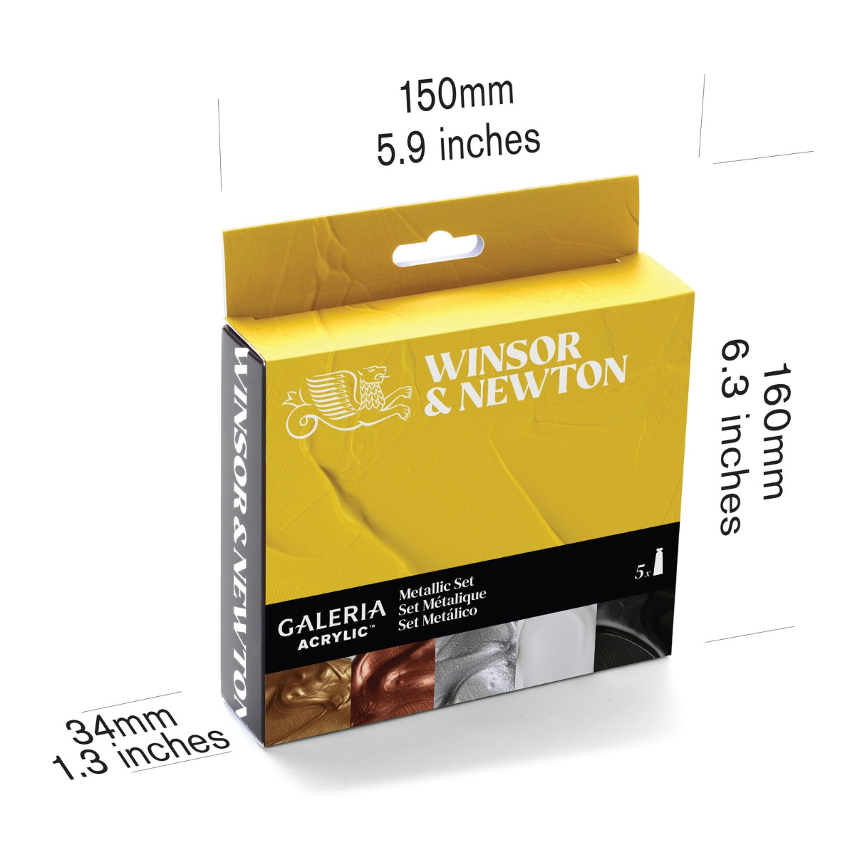 Winsor and Newton - Galeria Acrylic 5x60ml Tubes Metallic Set
