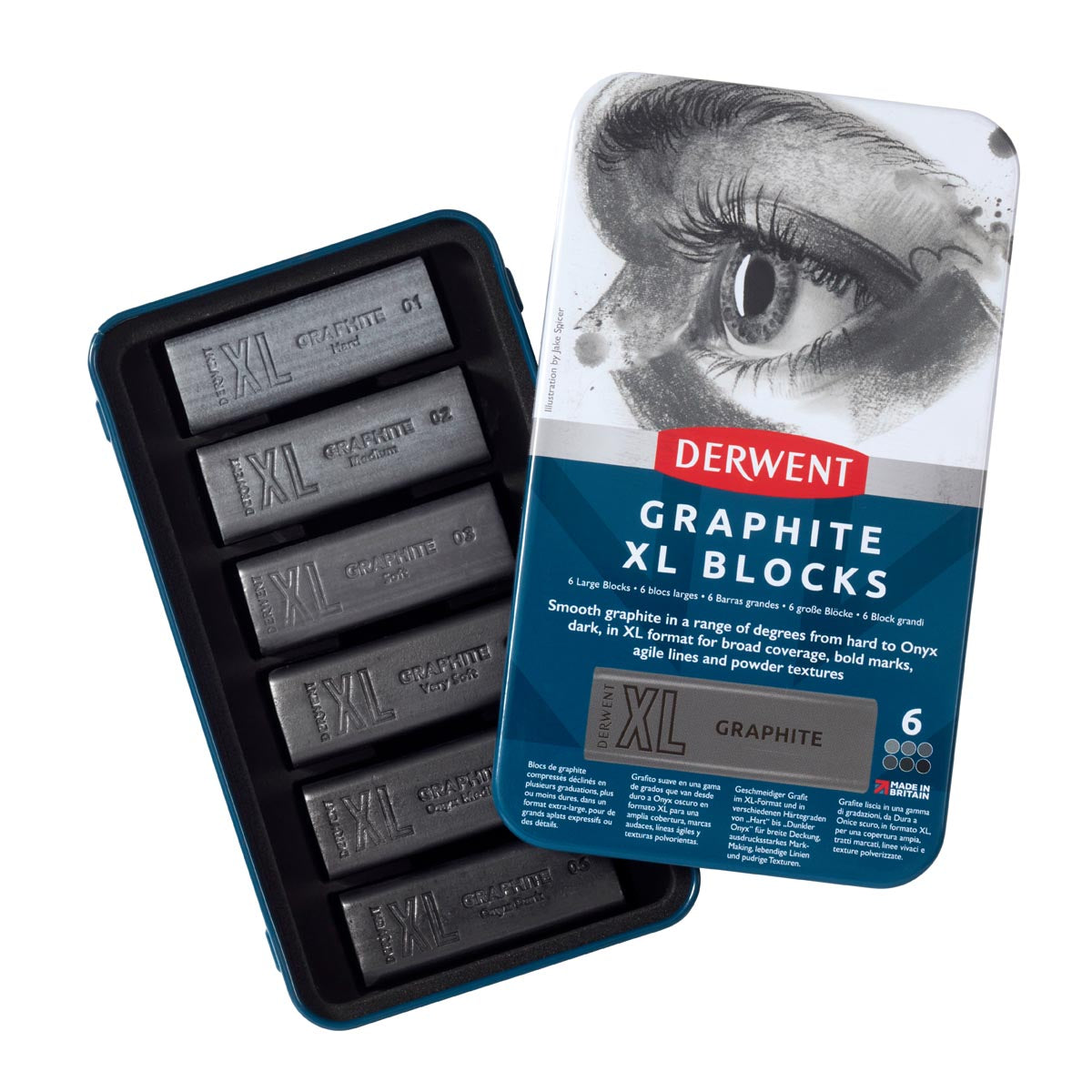 Derwent - Graphite XL -blokken - 6 tin
