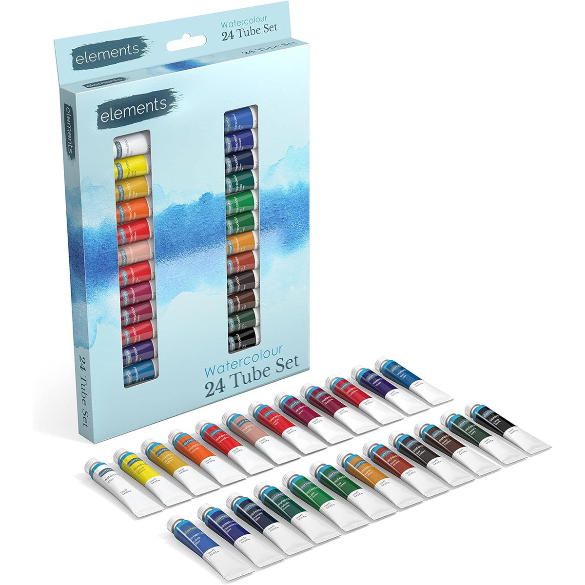Elemente 24x12ml Rohr Aquarellfarbe Set