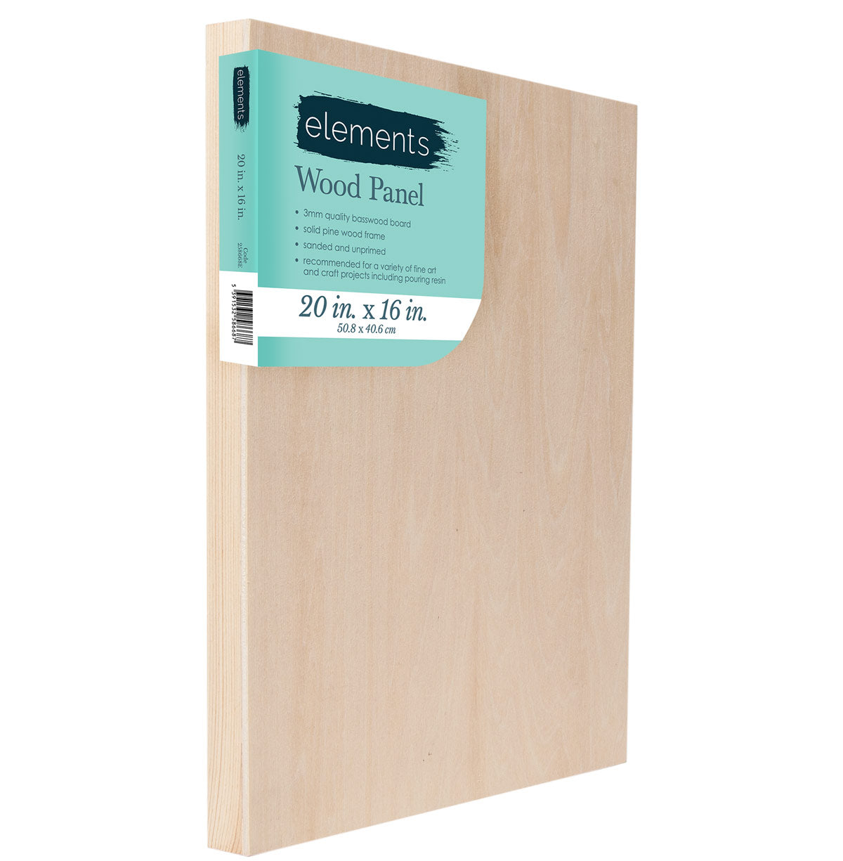 Elementen houten schilderpaneelbord - 20x16 " - 50x40cm