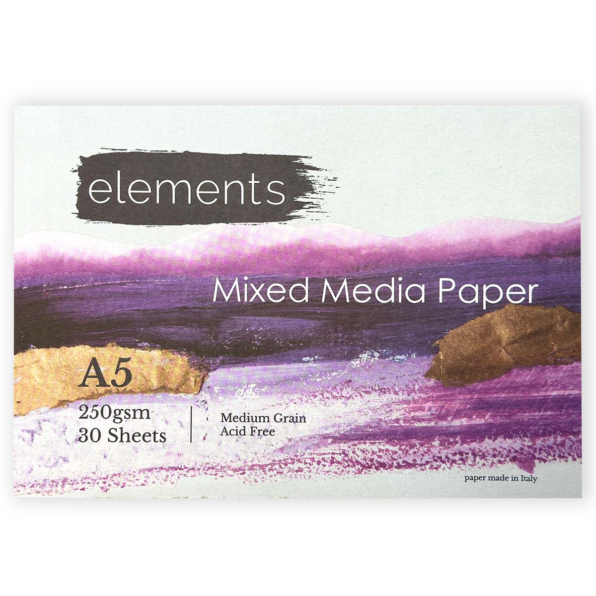 Elements Mixed Media Pad - 250gsm - 30 Sheets - A5