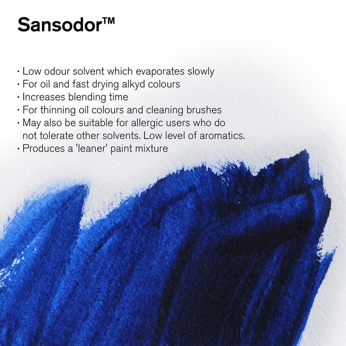 Winsor and Newton - Sansodor Low Odour Solvent Cleaner - 250ml