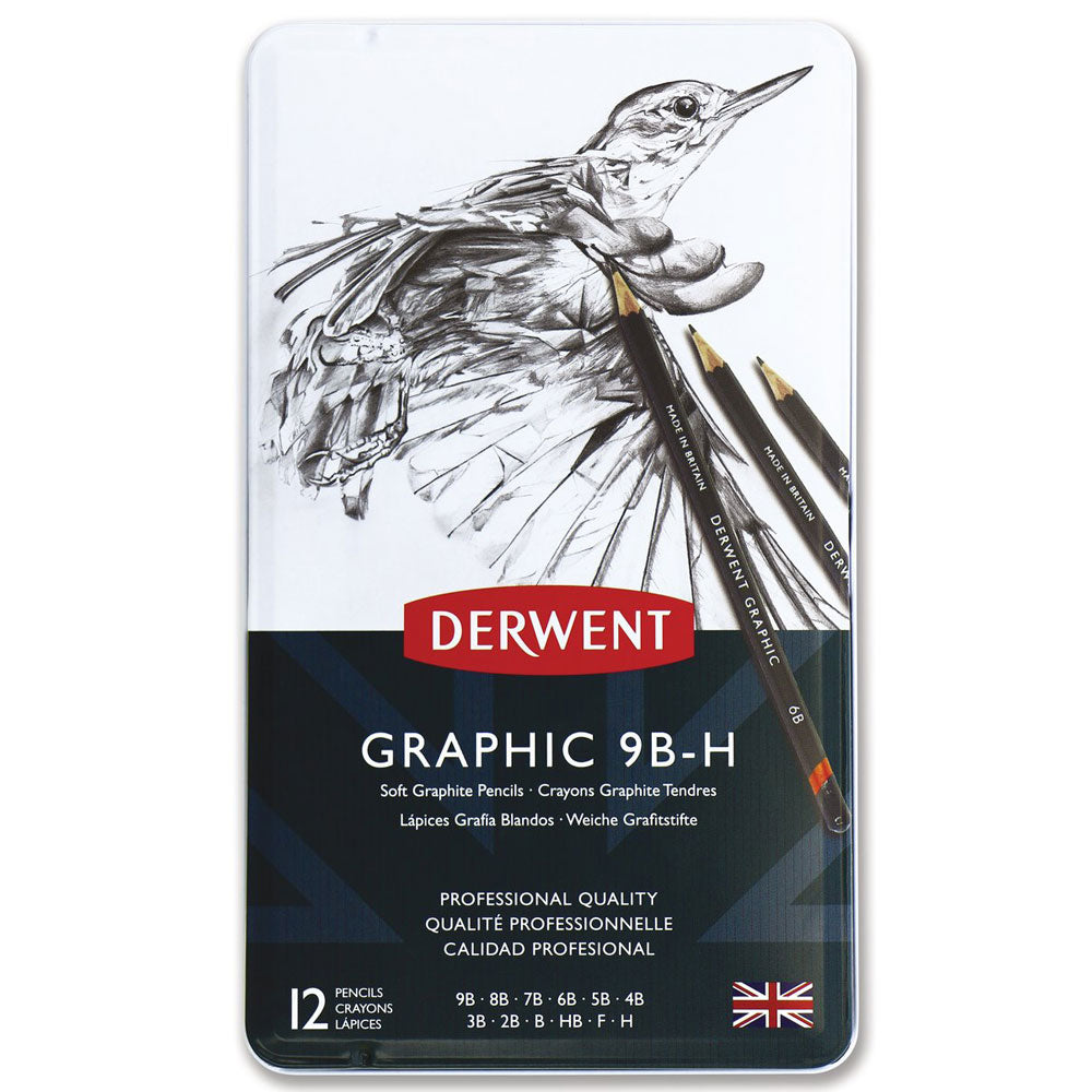 Derwent - Crayon à esquisse doux graphique - 12 Tin
