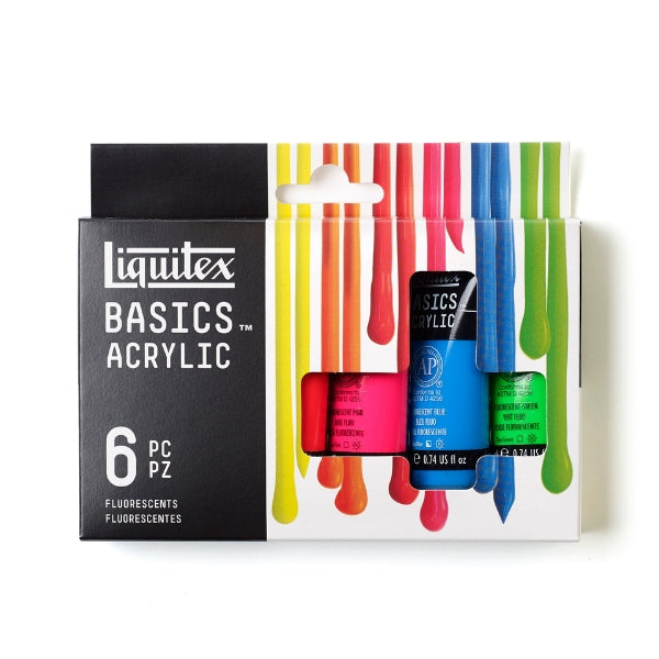 Liquitex - Basics Acrylic Paint Set 6X22ml Fluorescents