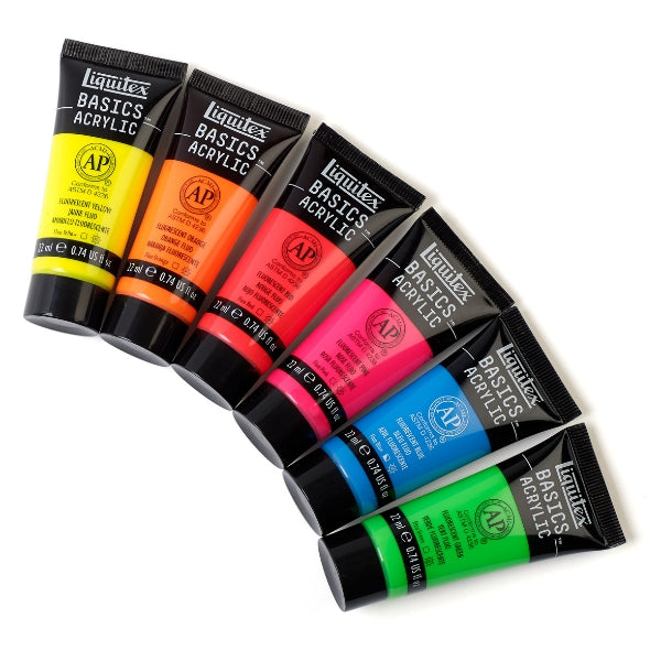 Liquitex - Basics Acrylic Paint Set 6X22ml Fluorescents