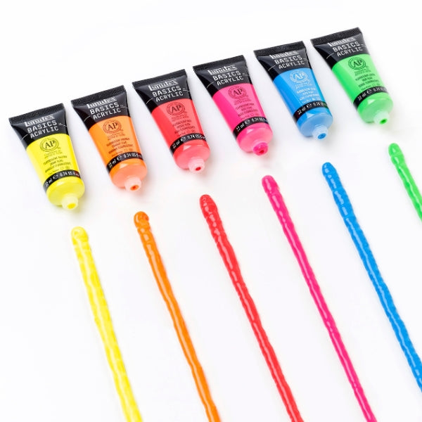 Liquitex - Basics Acrylic Paint Set 6X22ml Fluorescents