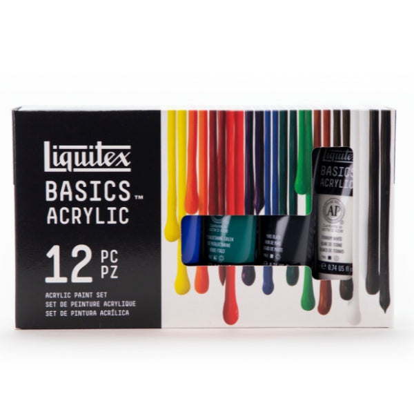 Liquitex - Basics Acrylic Paint Set 12X22ml Primary Set