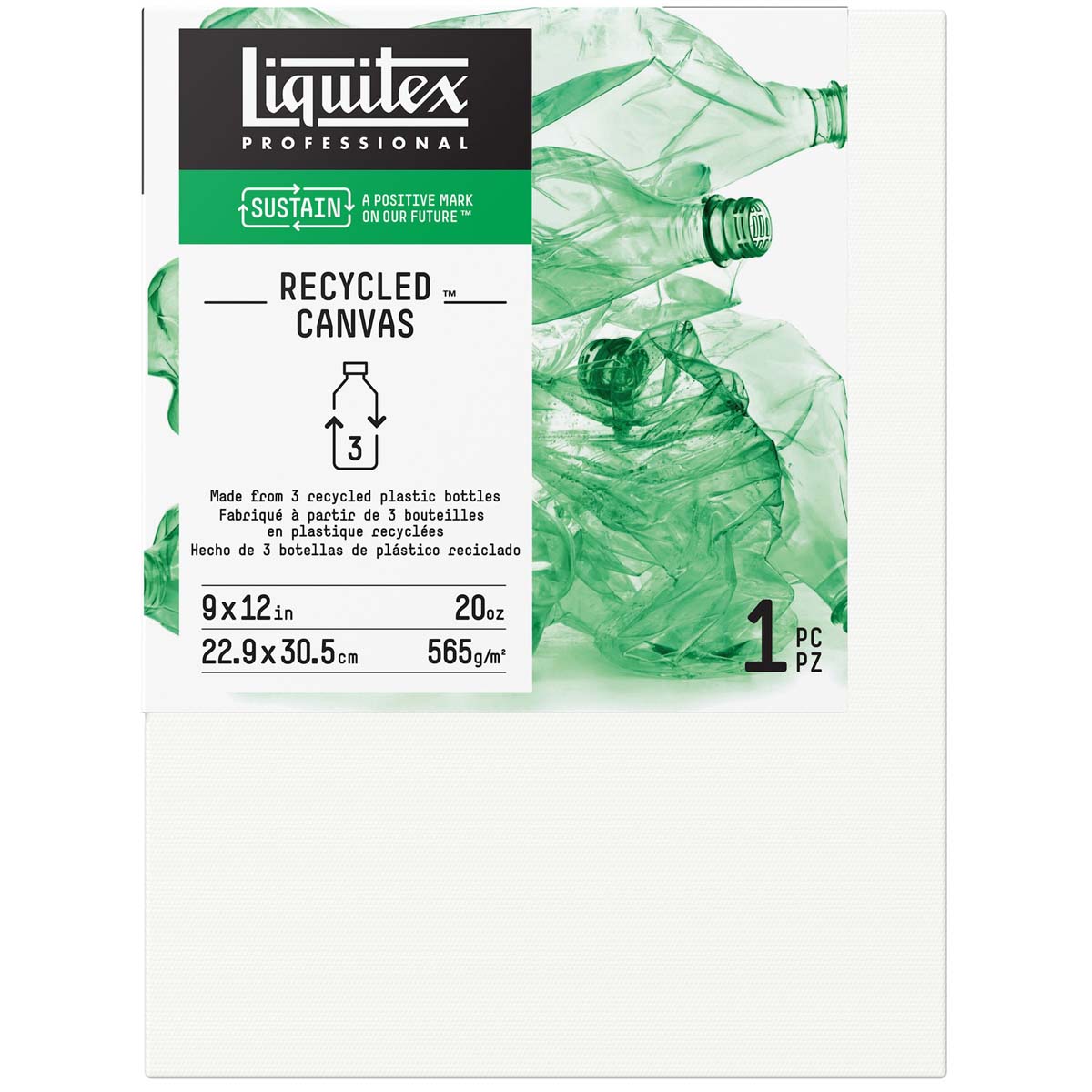 Liquitex Recycelte Leinwand - Standardkante - 9x12 Zoll - 23x30cm