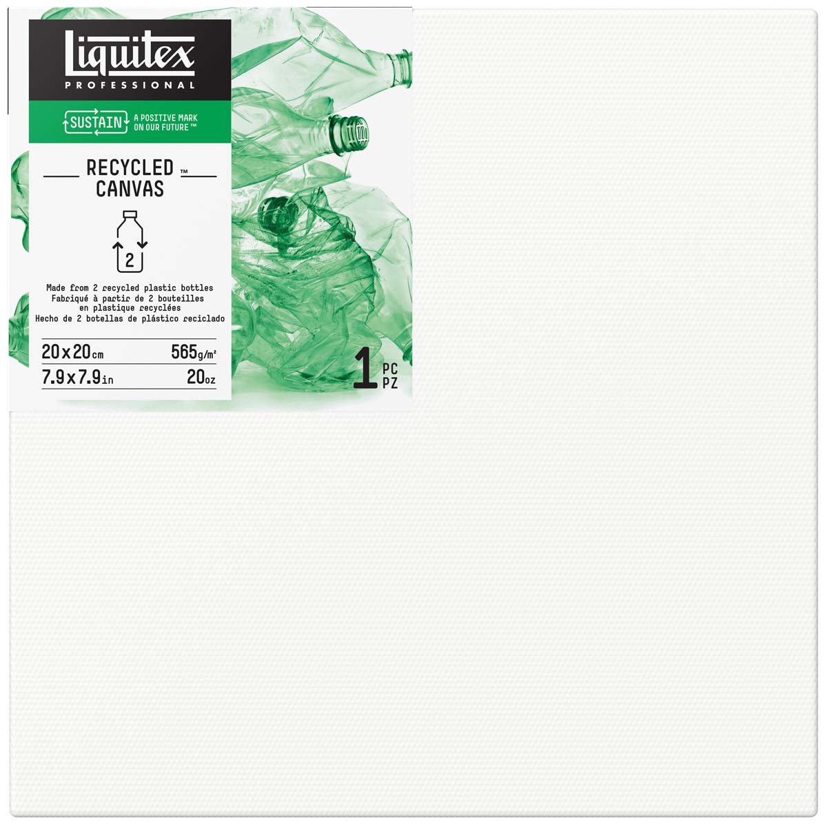 Liquitex Recycelte Leinwand - Standardkante - 20x20cm - 8x8"