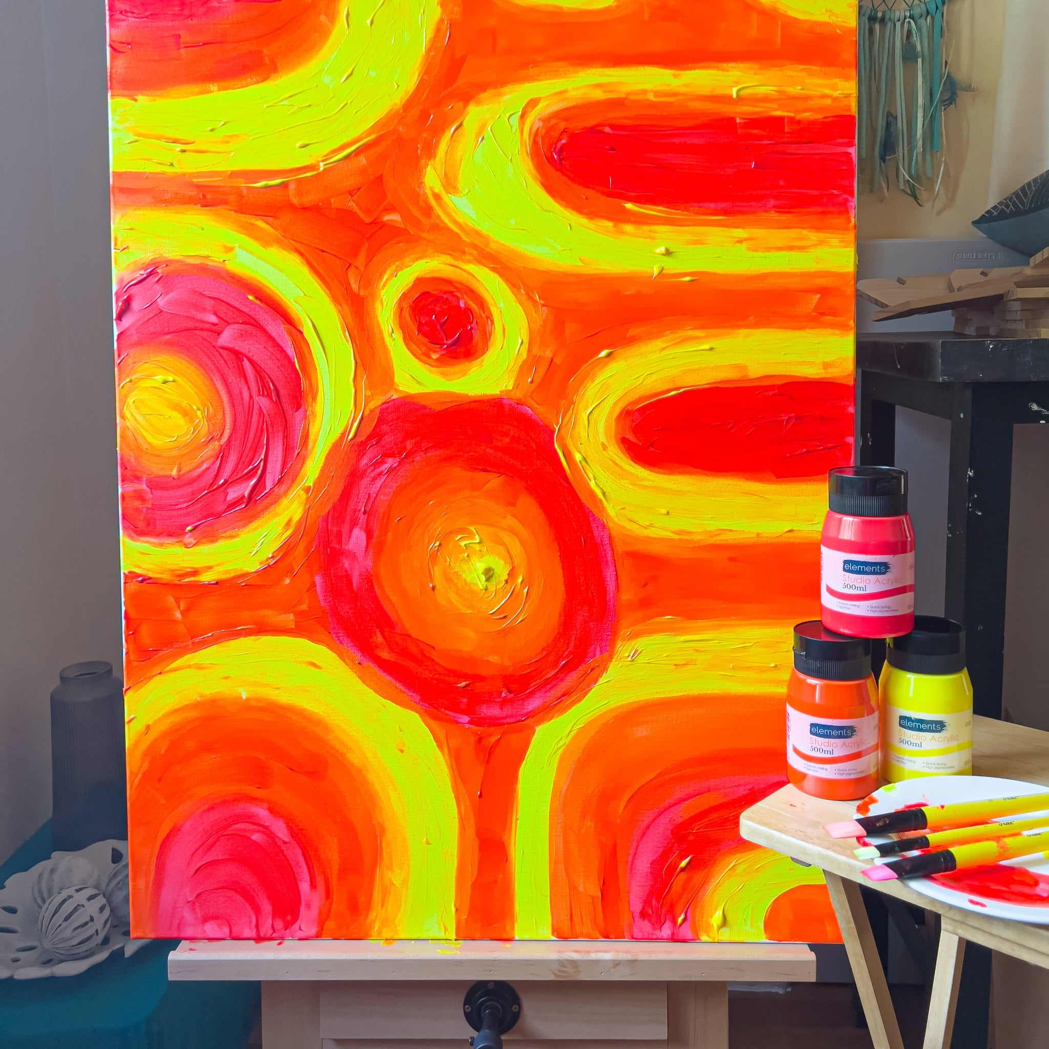 Elements 500ml Acrylic Neon Orange