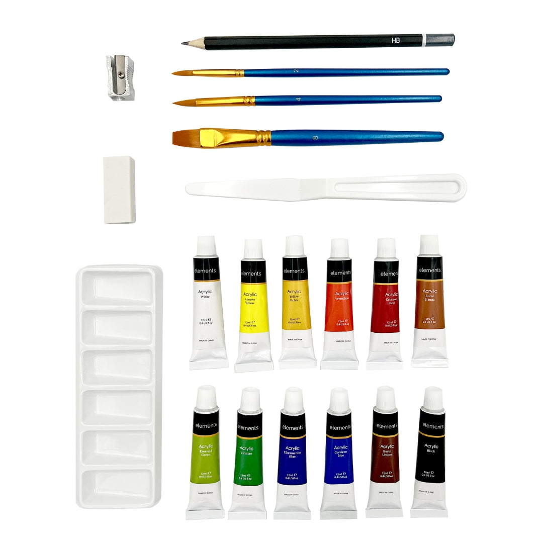 Elements Acrylic Complete Art Set with Pad