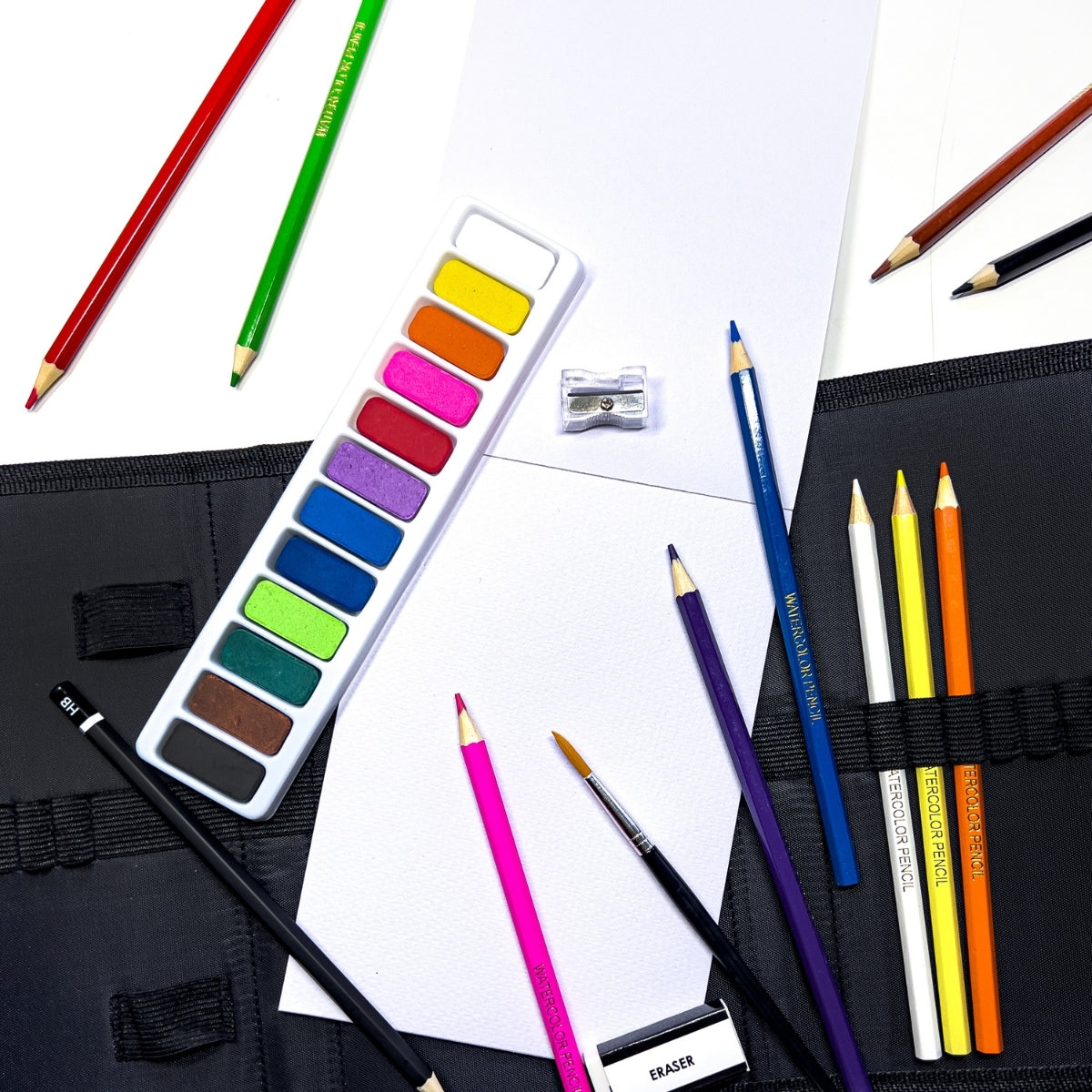 Create - Watercolour  Painting & Sketching Travel Bag 28 piece Set