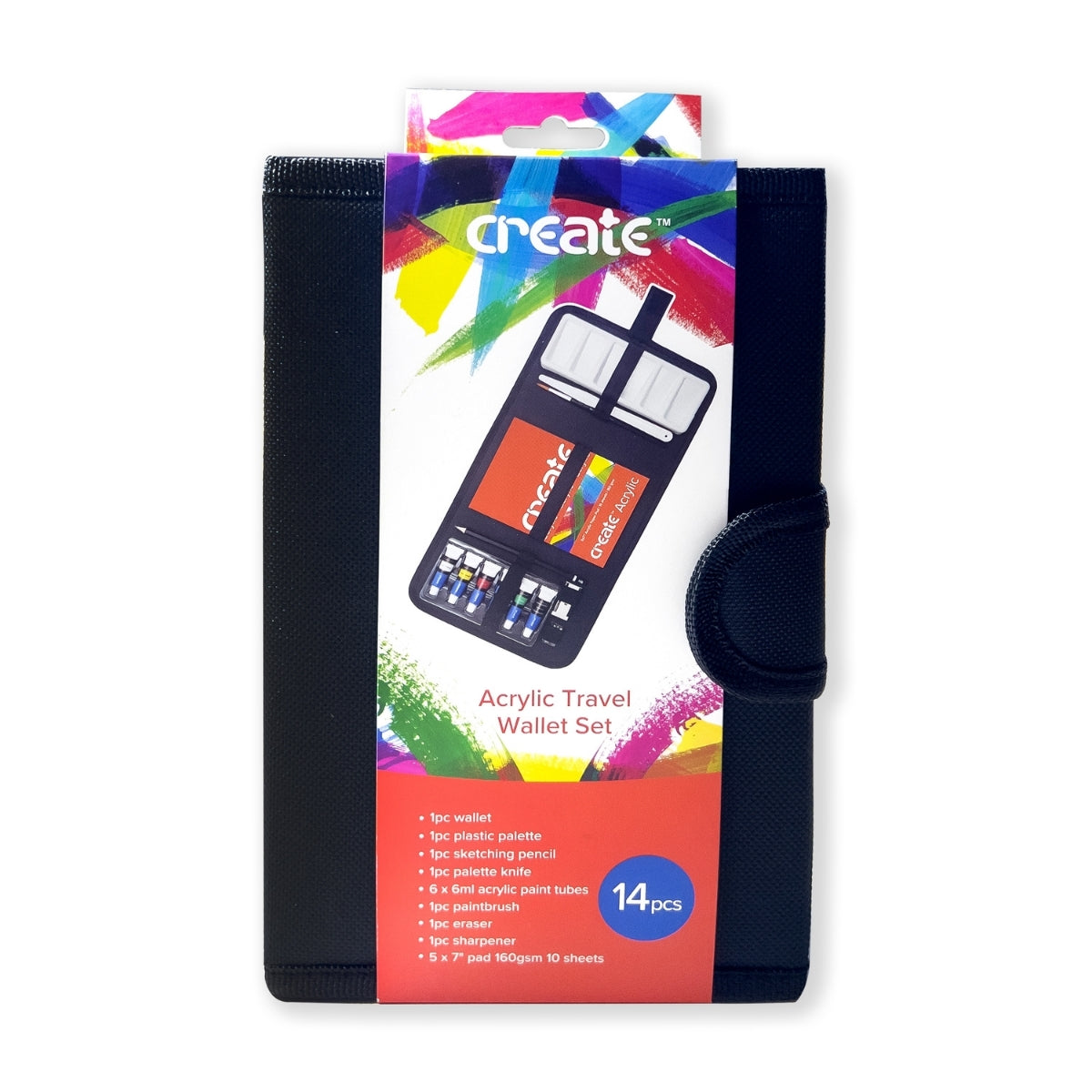 Create - Acrylic Painting Travel Bag 14 piece Set