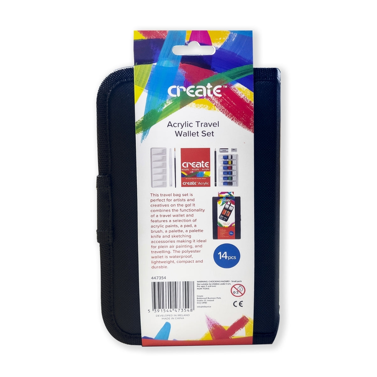 Create - Acrylic Painting Travel Bag 14 piece Set