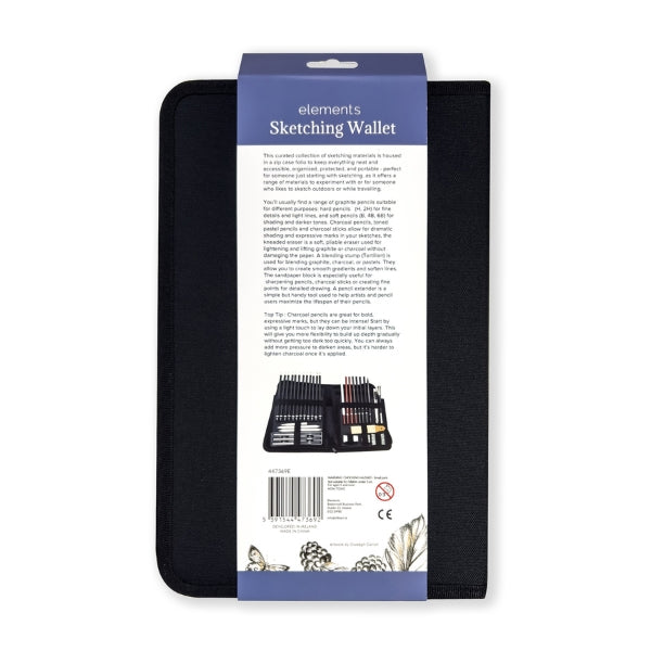 Elements - Sketching Set Zip Wallet 36 piece