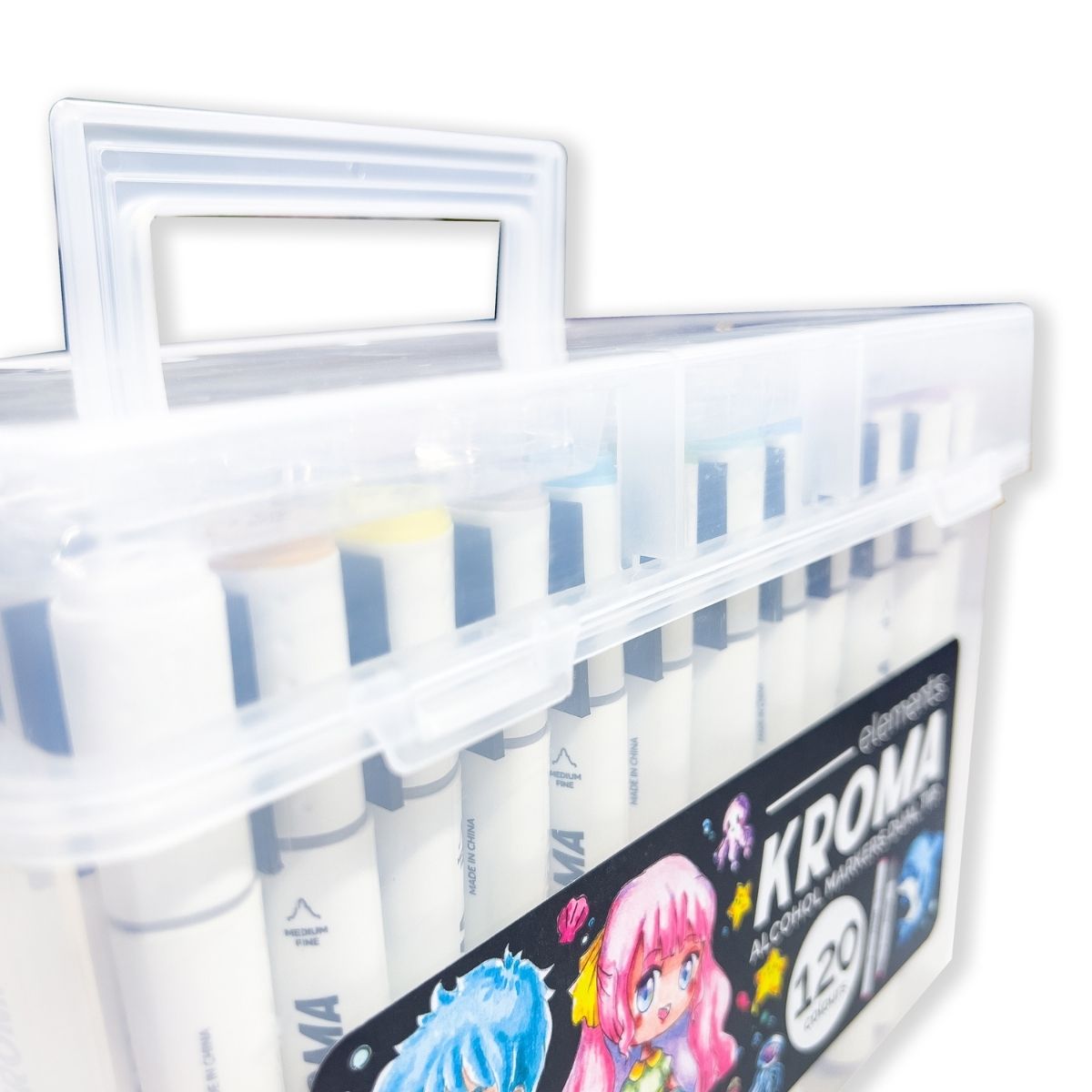 Elements - Alcohol Markers - Kroma 120 piece Set with Storage Box