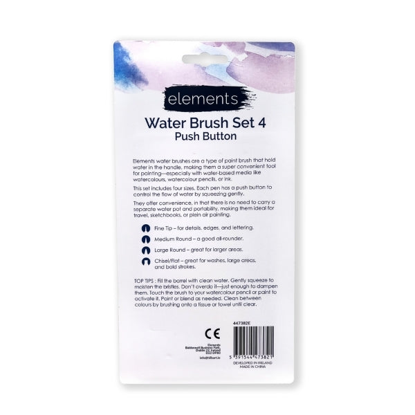 Elements - Push Button Waterbrush 4x