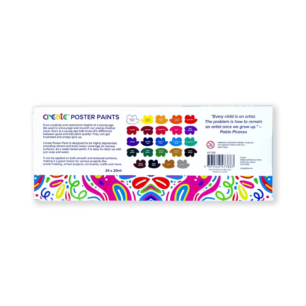 Create - Poster Paint Set - 24 x 20ml Pots