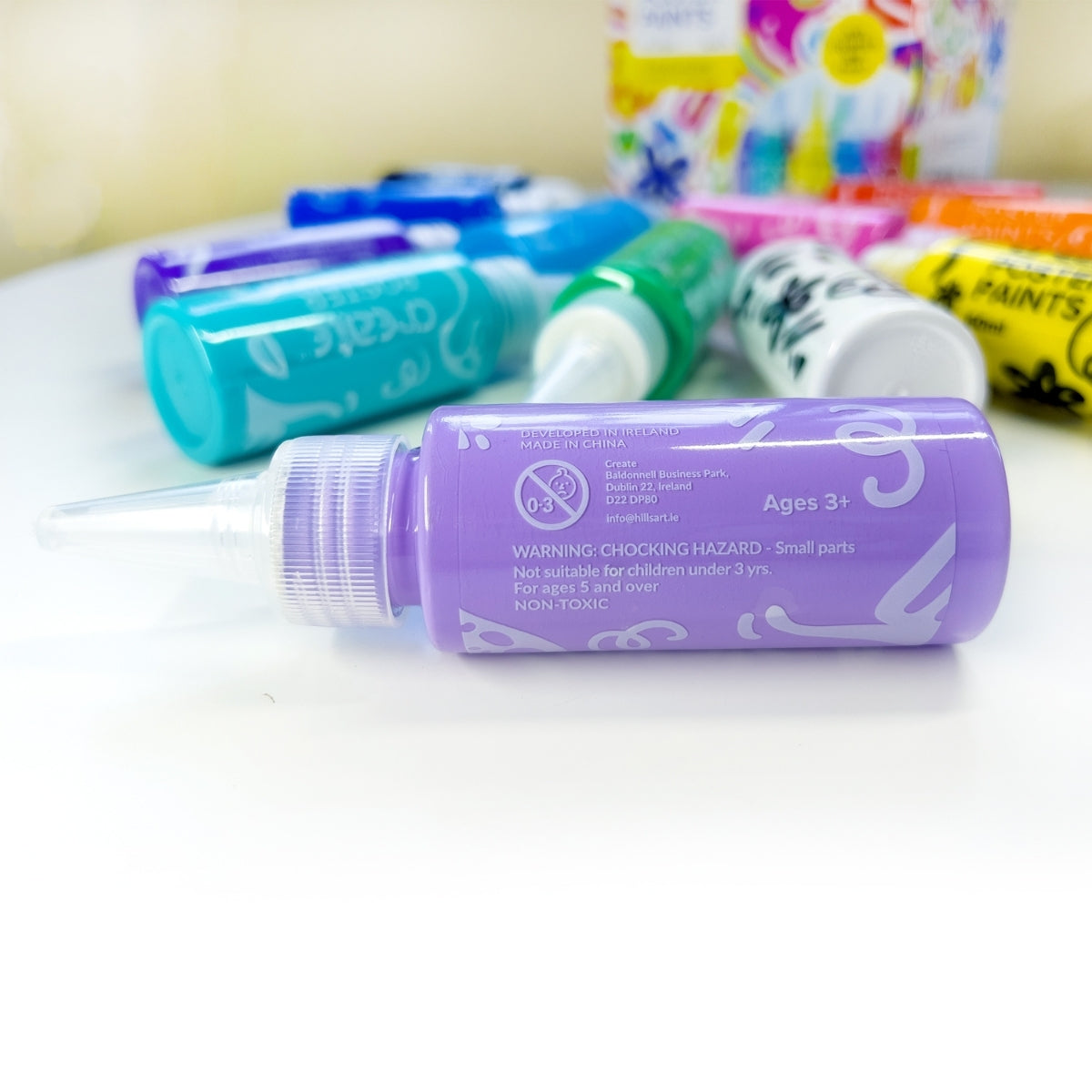 Create - Poster Paint Set - 12 x 60ml - Squeezy Bottle